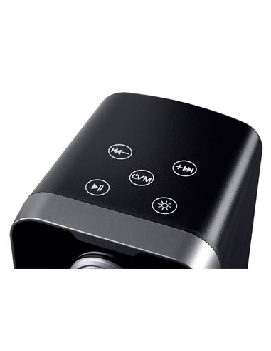 POWERTECH ηχεία PT-1575 με RGB φωτισμό, 2x 5W, Bluetooth & USB/USB-C, μαύρα