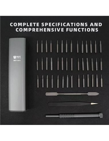 BEST σετ κατσαβίδι ακριβείας BST-1311 με 42 μύτες, με θήκη, 45τμχ