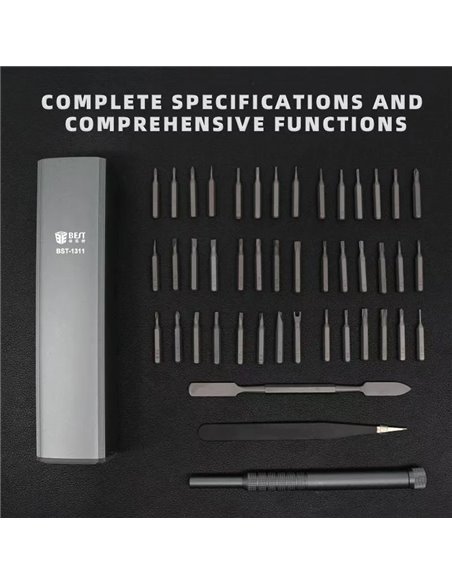 BEST σετ κατσαβίδι ακριβείας BST-1311 με 42 μύτες, με θήκη, 45τμχ