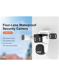 VSTARCAM smart κάμερα CS621FR, four-lens, 2MP, WiFi, SD, PTZ, IP66