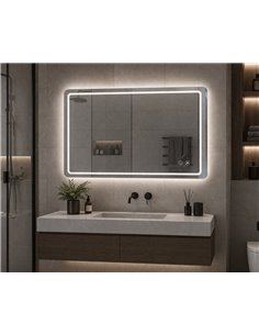 BRUNO καθρέφτης μπάνιου LED BRN-0285, ορθογώνιος, 24W, 60x80cm, IP67