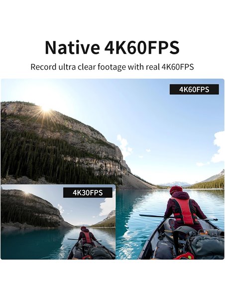 SJCAM action camera SJ8 Pro, οθόνη αφής, 12MP/4K, WiFi, αδιάβροχη θήκη, μαύρη