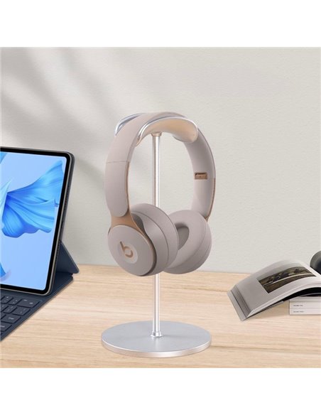 POWERTECH επιτραπέζια βάση ακουστικών PT-1580, ασημί