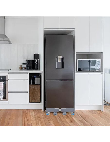 HOME USE βάση λευκών συσκευών HUH-0265 με ρόδες, ρυθμιζόμενη 42-66cm, έως 250kg, γκρι