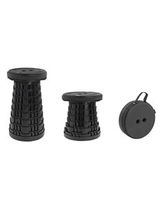 HOME USE πτυσσόμενο καρεκλάκι HUH-0262 με μαξιλάρι, αντοχή έως 250kg, 25.5x45.5cm, μαύρο