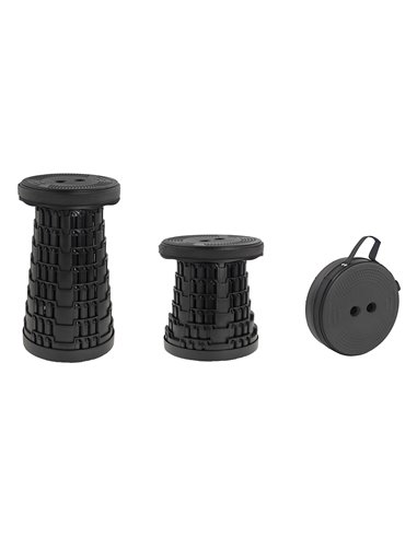 HOME USE πτυσσόμενο καρεκλάκι HUH-0262 με μαξιλάρι, αντοχή έως 250kg, 25.5x45.5cm, μαύρο