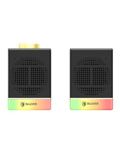 SADES gaming ηχεία Dionsyn με RGB φωτισμό, 2x 5W, Bluetooth & USB-C/USB, μαύρα