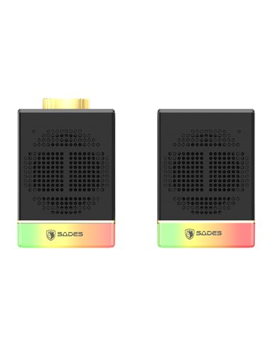 SADES gaming ηχεία Dionsyn με RGB φωτισμό, 2x 5W, Bluetooth & USB-C/USB, μαύρα