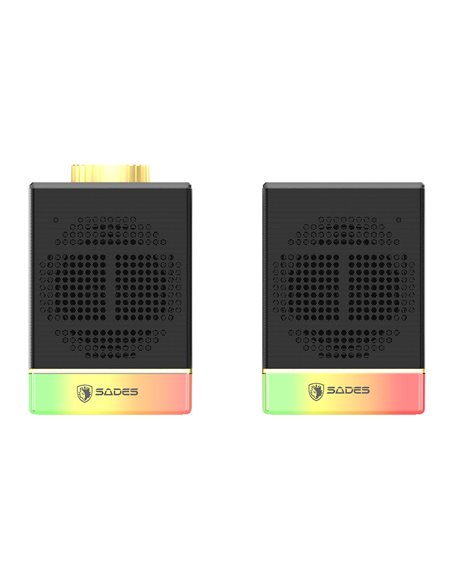 SADES gaming ηχεία Dionsyn με RGB φωτισμό, 2x 5W, Bluetooth & USB-C/USB, μαύρα
