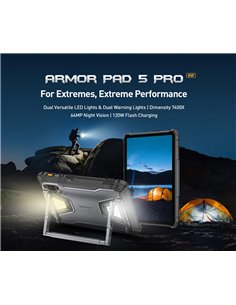 ULEFONE tablet Armor Pad 5 Pro, 11", 12GB/512GB, 24200mAh, IP68/IP69K/MIL-STD-810H, 5G, μαύρο