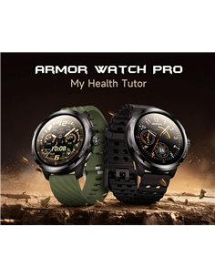 ULEFONE smartwatch Armor Watch Pro, 2x λουράκια, heart rate, 1.50" AMOLED, GPS, 5 ΑΤΜ/IP68/IP69K/MIL-STD-810H, μαύρο