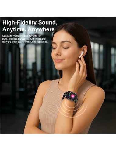 RUIZU MP3 player M8, 1.54", 32GB, Bluetooth, ελληνικό μενού, μαύρο