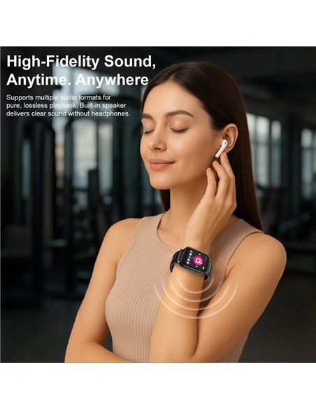 RUIZU MP3 player M8, 1.54", 32GB, Bluetooth, ελληνικό μενού, μαύρο