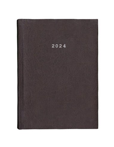 Next ημερολόγιο 2024 old leather ημερήσιο δετό καφέ σκούρο 12x17εκ.