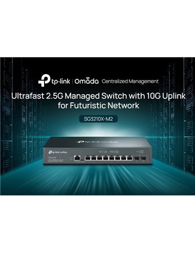 TP-LINK L2+ managed switch SG3210X-M2, 8x 2.5Gbps θύρες, V1.0