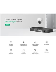 TP-LINK easy managed switch ES224G, 24x Gigabit θύρες, V1.0