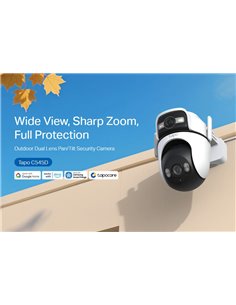TP-LINK smart κάμερα Tapo C545D, dual lens, 2K/3MP, WiFi, PTZ, IP66, V1.0