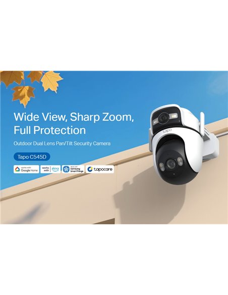 TP-LINK smart κάμερα Tapo C545D, dual lens, 2K/3MP, WiFi, PTZ, IP66, V1.0