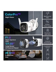 TP-LINK smart κάμερα Tapo C325WB, 2K, WiFi, IP66, V2.0