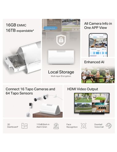 TP-LINK smart hub Tapo H500, HomeBase, WiFi, 868MHz, V1.0