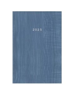 Next ημερολόγιο 2025 wood ημερήσιο δετό γαλάζιο 17x25εκ.
