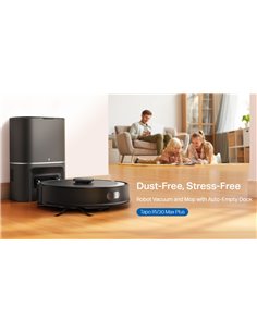 TP-LINK ρομποτική σκούπα Tapo RV30 Max Plus για σκούπισμα & σφουγγάρισμα, με χαρτογράφηση, WiFi, μαύρη, V1.0