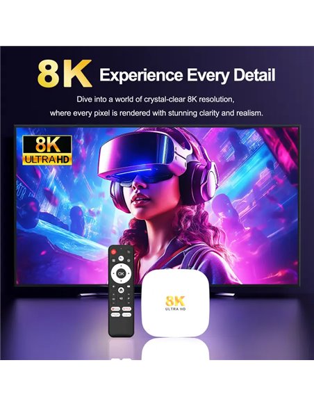 H96 MAX TV Box M2 Plus, 8K, 4/32GB, WiFi 6, Bluetooth, Android 14