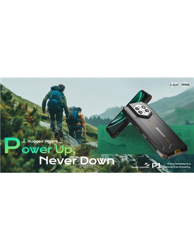 ONERUGGED smartphone P1, 6.56", 8/128GB, 5800mAh, IP68/MIL-STD 810H/Atex Zone 2, μαύρο