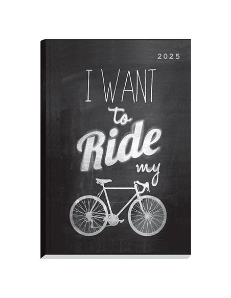 Next ημερολόγιο 2025 Gallery ημερήσιο δετό 14x21εκ, Riding μαύρο