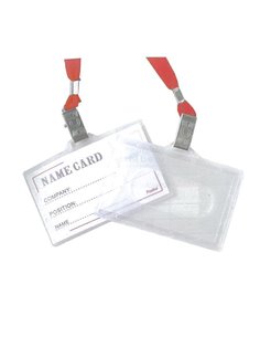 Καρτελάκι οριζόντιο pp με κόκκινο κορδόνι 9,2x5.9εκ. 50τμχ.