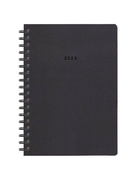 Next ημερολόγιο 2025 classic ημερήσιο σπιράλ μαύρο 14x21εκ.