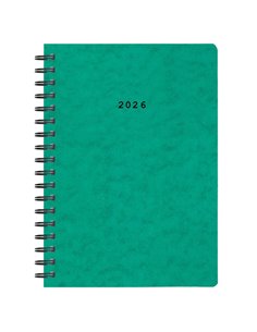 Next ημερολόγιο 2026 πρεσπάν ημερήσιο σπιράλ πράσινο 14x21εκ.  Δυνατότητα εκτύπωσης