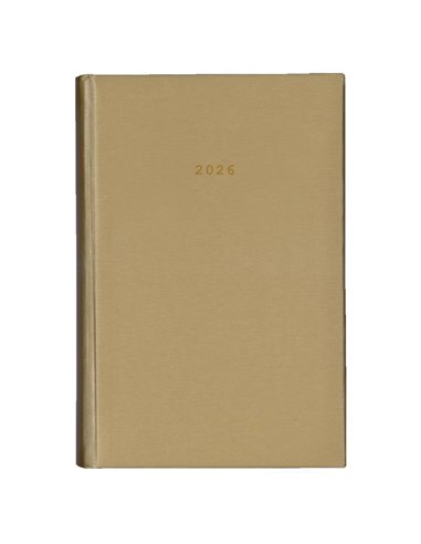 Next ημερολόγιο 2026 metallic ημερήσιο δετό χρυσό 17x25εκ.  Δυνατότητα εκτύπωσης