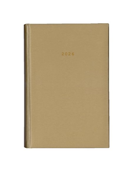 Next ημερολόγιο 2026 metallic ημερήσιο δετό χρυσό 17x25εκ.  Δυνατότητα εκτύπωσης