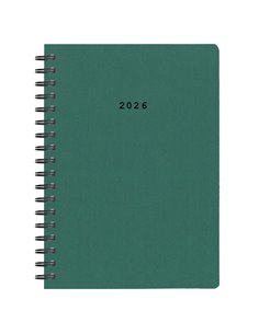 Next ημερολόγιο 2026 classic ημερήσιο σπιράλ πράσινο 17x25εκ.  Δυνατότητα εκτύπωσης