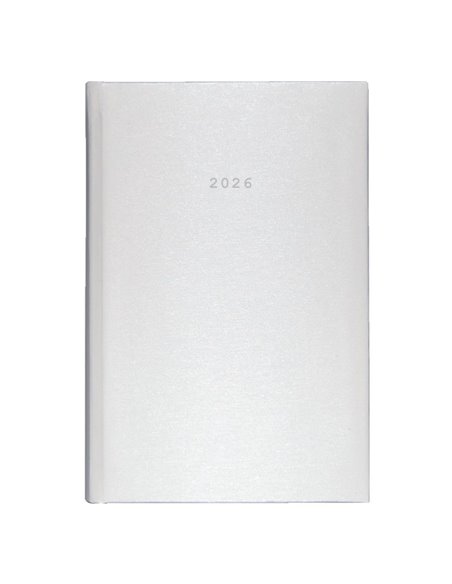 Next ημερολόγιο 2026 metallic ημερήσιο δετό λευκό 14x21εκ.  Δυνατότητα εκτύπωσης