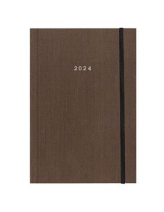 Next ημερολόγιο 2024 fabric ημερήσιο δετό καφέ με λάστιχο 14x21εκ.