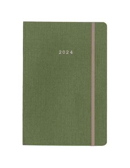 Next ημερολόγιο 2024 nomad ημερήσιο flexi πράσινο με λάστιχο 14x21εκ.