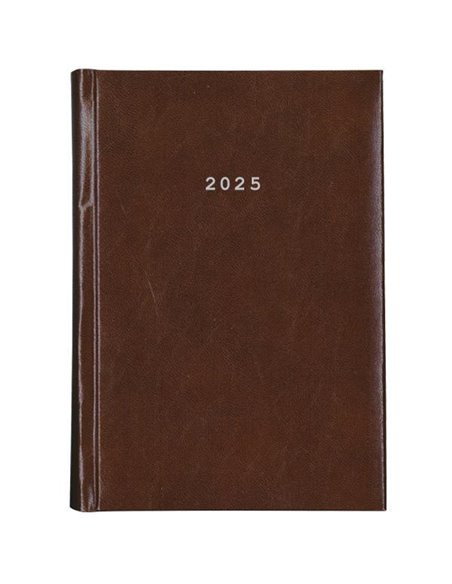 Next ημερολόγιο 2025 prestige ημερήσιο δετό καφέ σκούρο 12x17εκ.