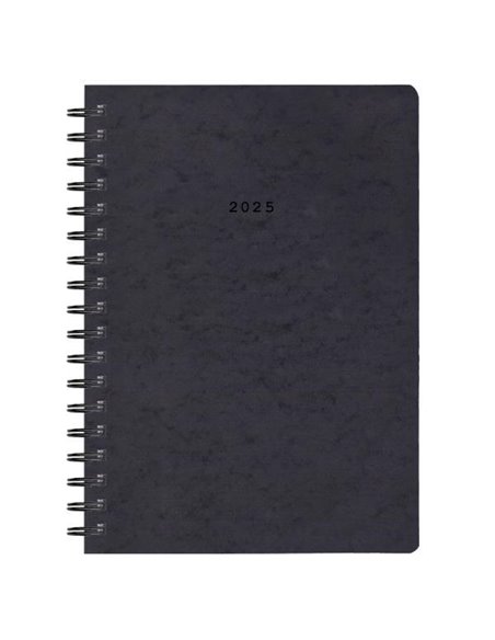 Next ημερολόγιο 2025 πρεσπάν ημερήσιο σπιράλ μαύρο 14x21εκ.