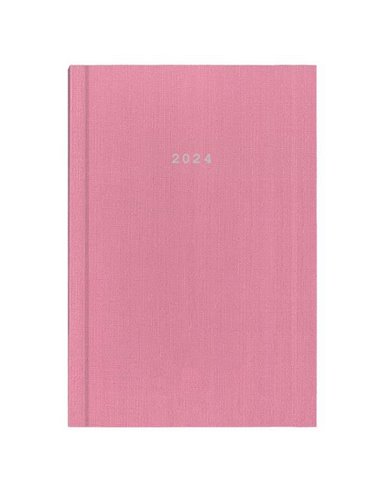 Next ημερολόγιο 2024 fabric ημερήσιο δετό ροζ 12x17εκ.