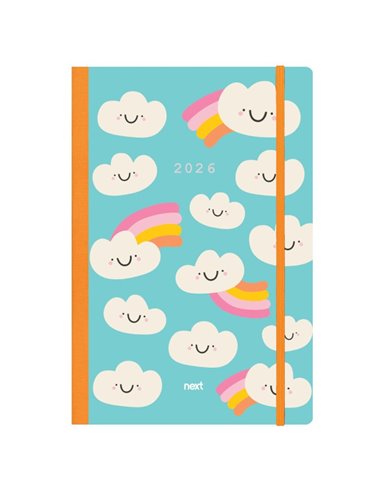 Next ημερολόγιο 2026 Trends Clouds ημερήσιο flexi με λάστιχο 14x21εκ.