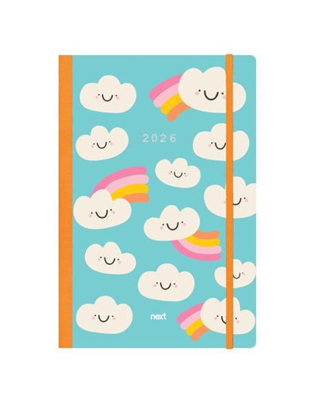 Next ημερολόγιο 2026 Trends Clouds ημερήσιο flexi με λάστιχο 14x21εκ.