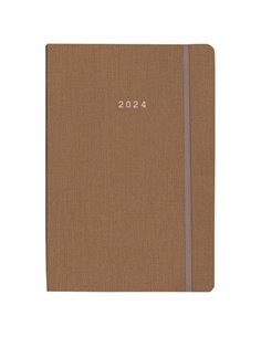 Next ημερολόγιο 2024 nomad ημερήσιο flexi καφέ με λάστιχο 17x25εκ.