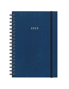 Next ημερολόγιο 2025 fabric plus ημερήσιο σπιράλ μπλε 12x17εκ.