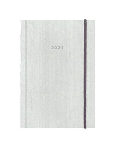 Next ημερολόγιο 2024 fabric ημερήσιο δετό λευκό με λάστιχο 17x25εκ.