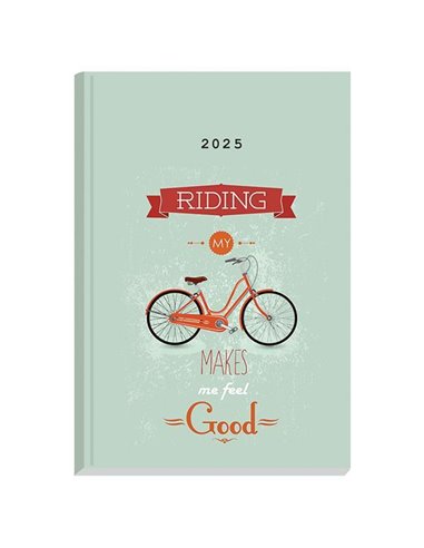 Next ημερολόγιο 2025 Gallery ημερήσιο δετό 14x21εκ, Riding