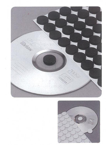 Αυτοκόλλητο για συγκράτηση cd μαύρο Ø16mm 500τεμ.