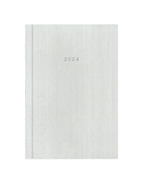 Next ημερολόγιο 2024 fabric ημερήσιο δετό λευκό 14x21εκ.