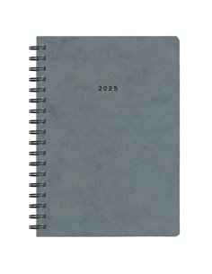 Next ημερολόγιο 2025 πρεσπάν ημερήσιο σπιράλ γκρι 17x25εκ.